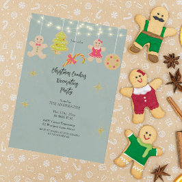 クリスマス飾クッキーパーティの招待状 招待状