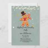 クリスマス飾クッキーパーティの招待状 招待状 (正面)