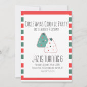 クリスマス飾クッキーベーキング誕生会 招待状 (正面)