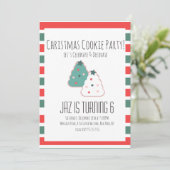 クリスマス飾クッキーベーキング誕生会 招待状 (スタンド正面)