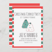 クリスマス飾クッキーベーキング誕生会 招待状 (正面/裏面)