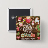 クリスマス飾クッキー 缶バッジ (正面&裏面)