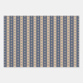 クリスマス飾ストライプり紙セット ラッピングペーパーシート (正面)