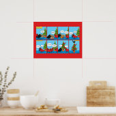 クリスマス飾ツリー漫画の方法 ポスター (キッチン)