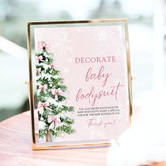 クリスマス飾ベビーボディスーツ赤ちゃんシャワーゲーム ポスター