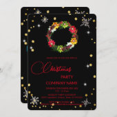 クリスマス飾企業のり飾り 招待状 (正面/裏面)