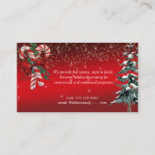 クリスマス飾休暇の会社 名刺 (裏面)