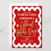 クリスマス養子縁組お祝い招待状 招待状 (正面/裏面)