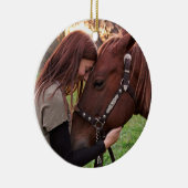 クリスマス馬パーソナライズされた セラミックオーナメント (右)
