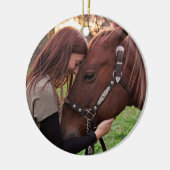 クリスマス馬パーソナライズされた セラミックオーナメント (左)