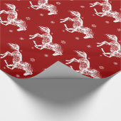 クリスマス馬好き ラッピングペーパー (角)