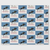 クリスマス馬術馬ジャンパー ラッピングペーパー (フラット)