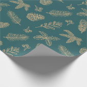 クリスマス高エレガント級金ゴールドスターのパターンラップ ラッピングペーパー (角)