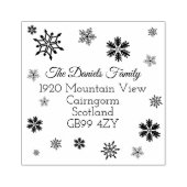 クリスマス魅力的のスノーフレークの住所 ラバースタンプ (インプリント)