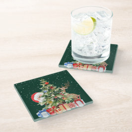 クリスマス魅力的ズビーズコースター ガラスコースター
