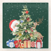 クリスマス魅力的ズビーズコースター ガラスコースター (正面)