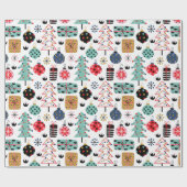 クリスマス魅力的デザイン ラッピングペーパー (フラット)