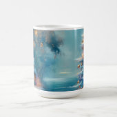 クリスマス魅力的デーの海辺コテージ コーヒーマグカップ (中央)