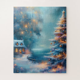 クリスマス魅力的デーの海辺コテージ ジグソーパズル