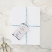 クリスマス魅力的パイン緑のロゴブランド ギフトタグ (より糸付き)