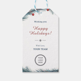 クリスマス魅力的パイン緑のロゴブランド ギフトタグ