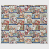 クリスマス魅力的ビクトリアン父親の子ども ラッピングペーパー (フラット)