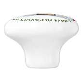 クリスマス魅力的暖炉のシーン セラミックノブ (側面)