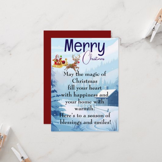 クリスマス魅力的 カード (正面/裏面インサイチュ)