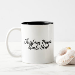 クリスマス魔法が始まる!ミニマルなコーヒーマグ ツートーンマグカップ