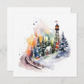 「クリスマス魔法と素晴らしい景色」 ノートカード (正面/裏面)