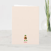 クリスマス魔法の小人が署名と日付を追加 シーズンカード (裏面)