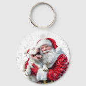 クリスマス魔法は犬のおしっこ&サンタ キーホルダー (正面)