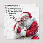 クリスマス魔法は犬のおしっこ&サンタ サンキューカード (正面/裏面)