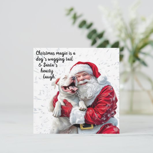 クリスマス魔法は犬のおしっこ&サンタ サンキューカード (スタンド正面)