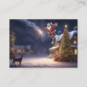 クリスマス魔法は空気と新年のサンタにある 名刺