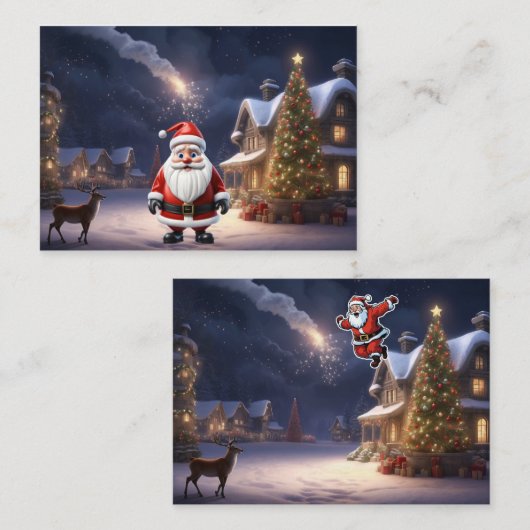 クリスマス魔法は空気と新年のサンタにある 名刺 (正面/裏面)