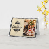 クリスマス魔法は終わらないパーソナライズされた カード (黄色い花)