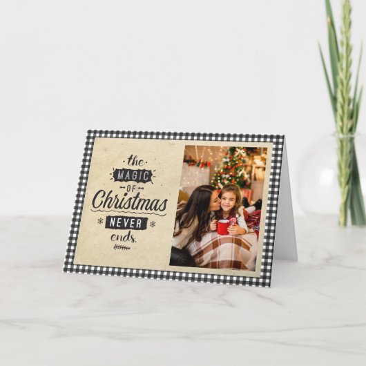 クリスマス魔法は終わらないパーソナライズされた カード (正面)