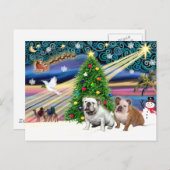 クリスマス魔法イングリッシュブルドッグ(2) シーズンポストカード (正面/裏面)