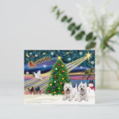クリスマス魔法ウエストハイランドテリア(2) シーズンポストカード (スタンド正面)