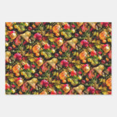 クリスマス魔法カラフルフェスティバルホリデーラッピング  ラッピングペーパーシート (正面3)