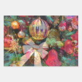 クリスマス魔法カラフルフェスティバルホリデーラッピング  ラッピングペーパーシート (正面)