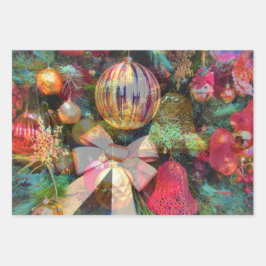 クリスマス魔法カラフルフェスティバルホリデーラッピング  ラッピングペーパーシート