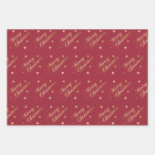 クリスマス魔法カラフルフェスティバルホリデーラッピング  ラッピングペーパーシート (正面3)