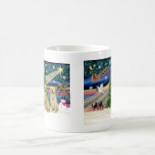 クリスマス魔法ゴールデンレトリバー(2) コーヒーマグカップ (中央)