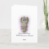 クリスマス魔法トナカイのグリーティングカード シーズンカード (裏面)