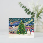 クリスマス魔法パピロン（子鹿） シーズンポストカード (スタンド正面)