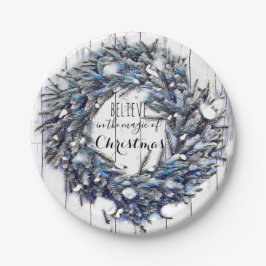 クリスマス魔法ホリデーパーティープレート ペーパープレート