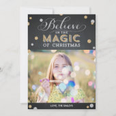 クリスマス魔法ホリデーフォトカード – Chalkboard シーズンカード (正面)