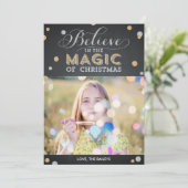 クリスマス魔法ホリデーフォトカード – Chalkboard シーズンカード (スタンド正面)